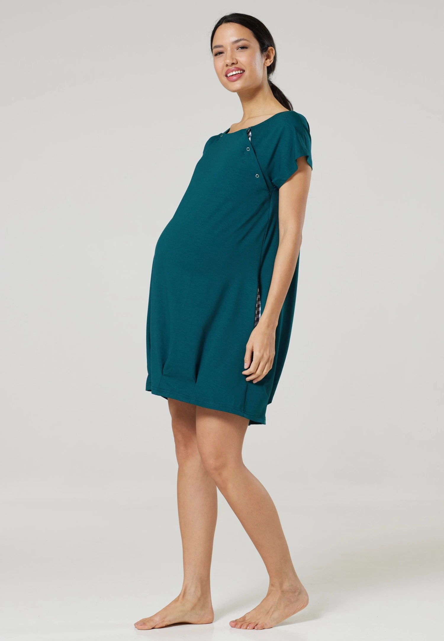 Umstands Und Stillshirt - Nachtjapon - Flaschengrün 5 Umstands Und Stillshirt - Nachtjapon - Flaschengrün - Afbeelding 3