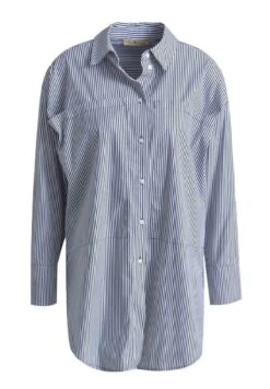 Langarm - Overhemdblouse - Blau