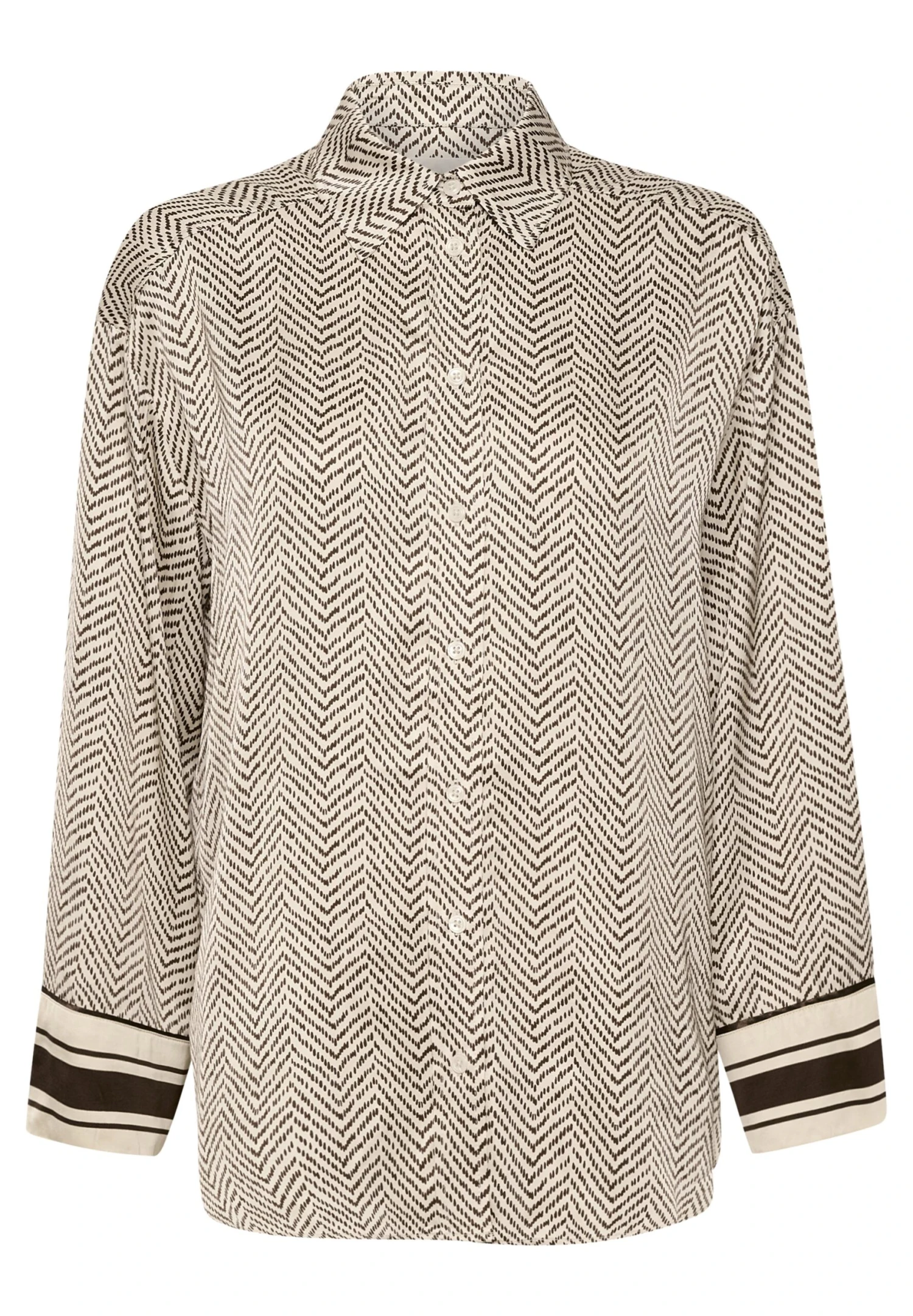 Part Two Sarinapw Sh - Overhemdblouse - Chestnut Herringbone 7 Part Two Sarinapw Sh - Overhemdblouse - Chestnut Herringbone - Afbeelding 5