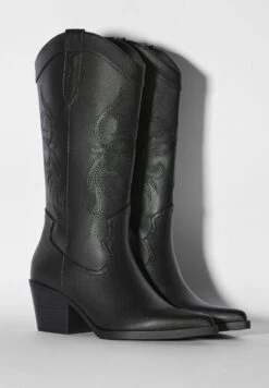 BERSHKA Heeled - Cowboy-/Bikerlaarzen - Black -Winkel Voor Damesmode 5d36b1293283491995b16100d2a8fc81
