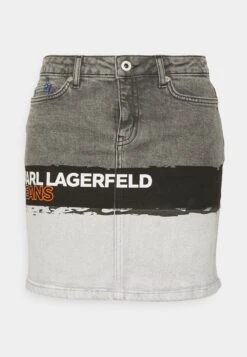 Karl Lagerfeld Jeans Paint Logo Denim Skirt - Minirok - Washed Grey -Winkel Voor Damesmode 5dd914de648d4fe6a04727e4e73b450e