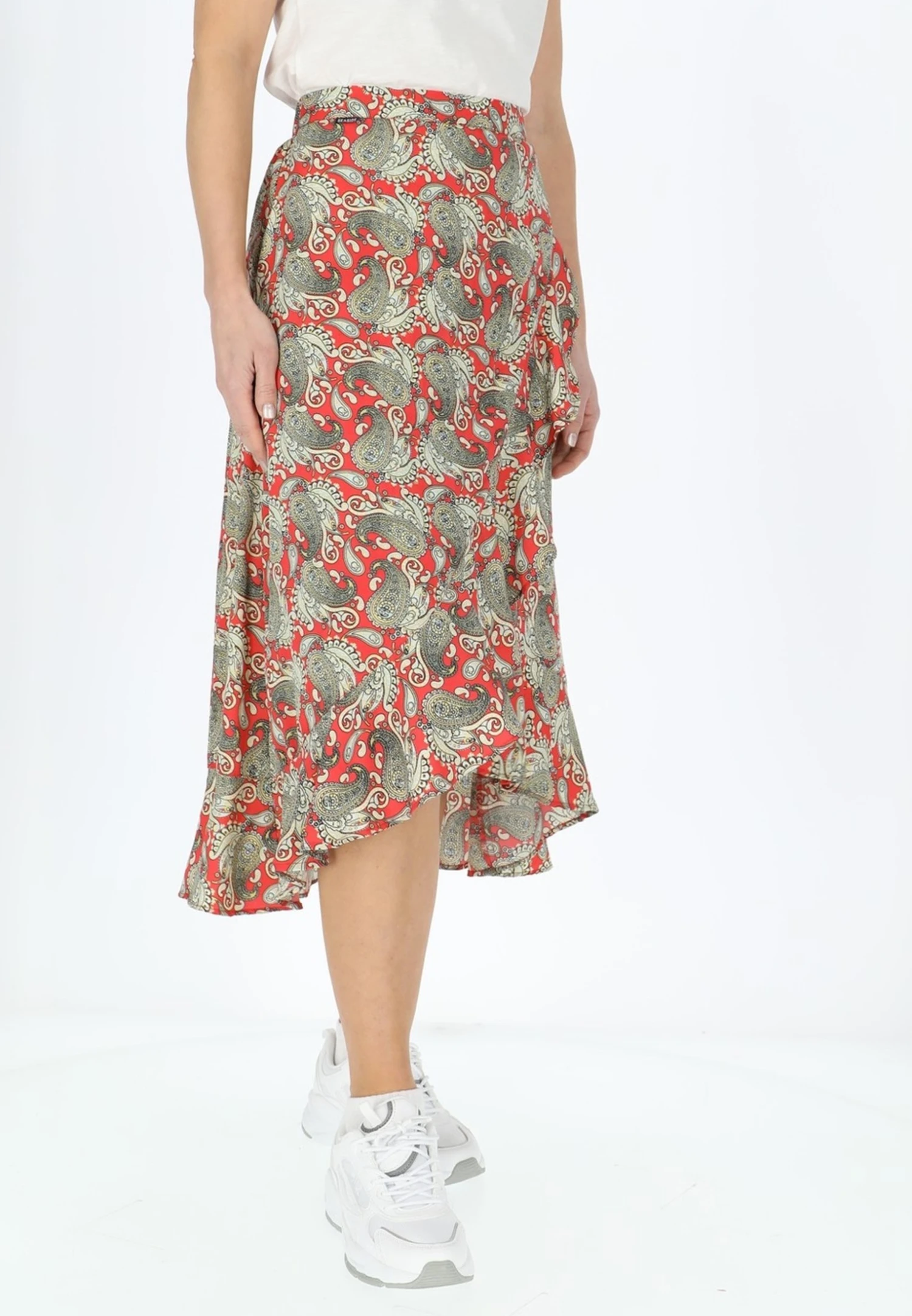 Sankt ClaudW - A-Lijn Rok - Paisley Raspberry 6 Sankt ClaudW - A-Lijn Rok - Paisley Raspberry - Afbeelding 4