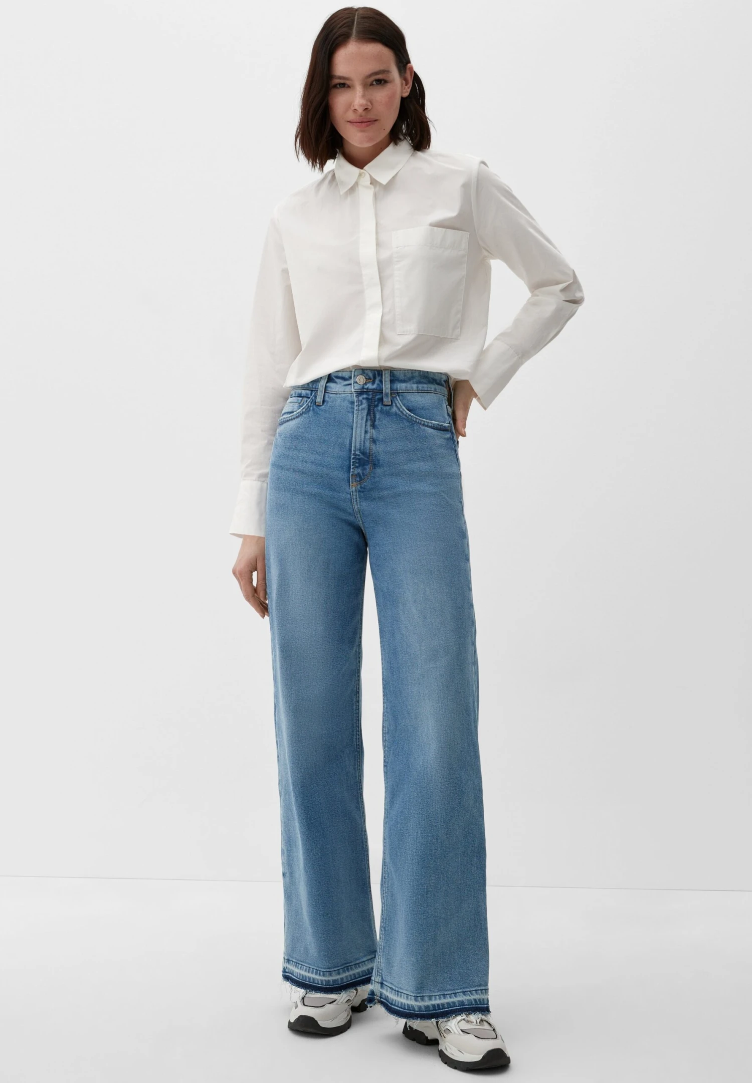 S.Oliver Met Gerafelde Zoom - Flared Jeans - Himmelblau 3 S.Oliver Met Gerafelde Zoom - Flared Jeans - Himmelblau