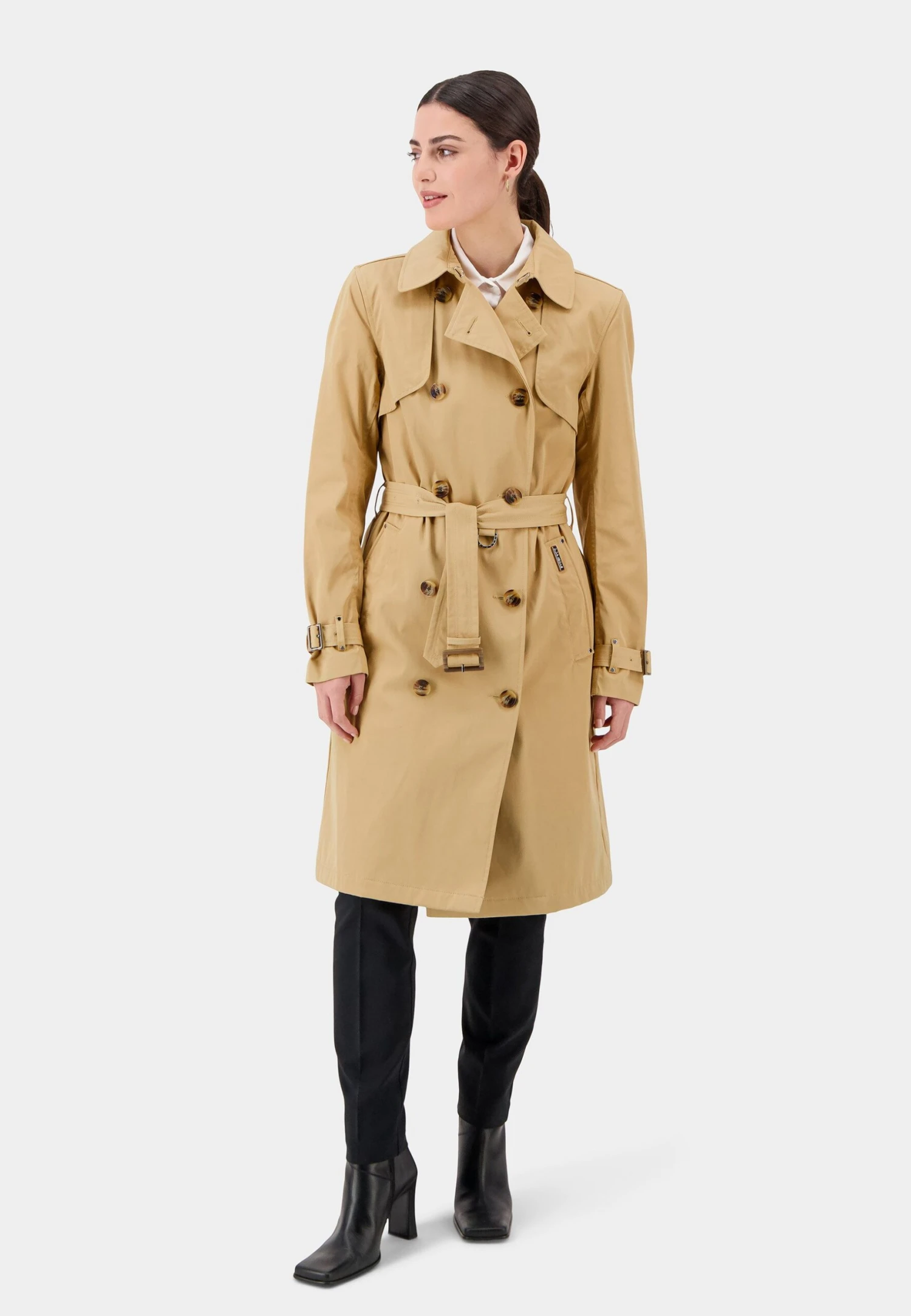 DIDRIKSONS Blanka Wns- Trenchcoat - Beige 4 DIDRIKSONS Blanka Wns- Trenchcoat - Beige - Afbeelding 2