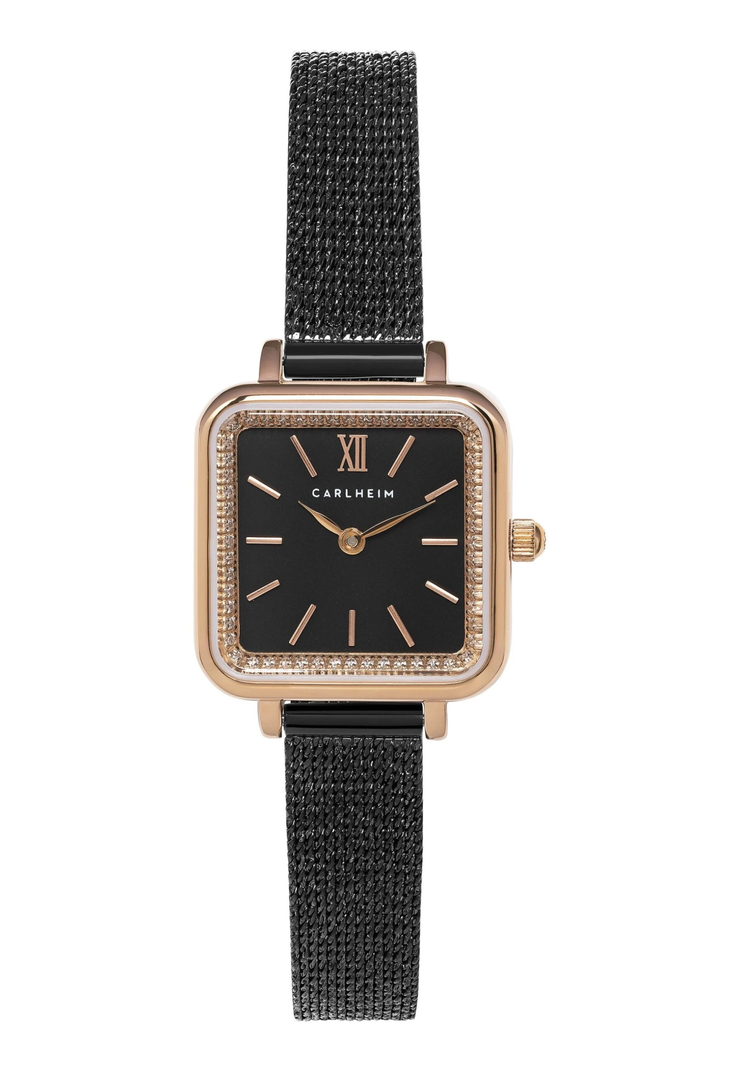 With Stone Mesh - Horloge - Rose Gold Black Black 3 With Stone Mesh - Horloge - Rose Gold Black Black