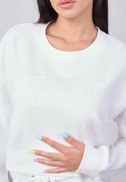 Basic Court Ample - Sweater - Blanc -Winkel Voor Damesmode 64e258ec476c475c9479c62d48a97dd6