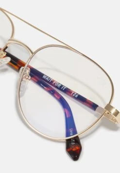 QUAY AUSTRALIA Wait For It Unisex - Brillen Met Blauwlichtfilter - Gold-Coloured/Clear -Winkel Voor Damesmode 6742cf192d8548da9ef49e07ecb5d84a