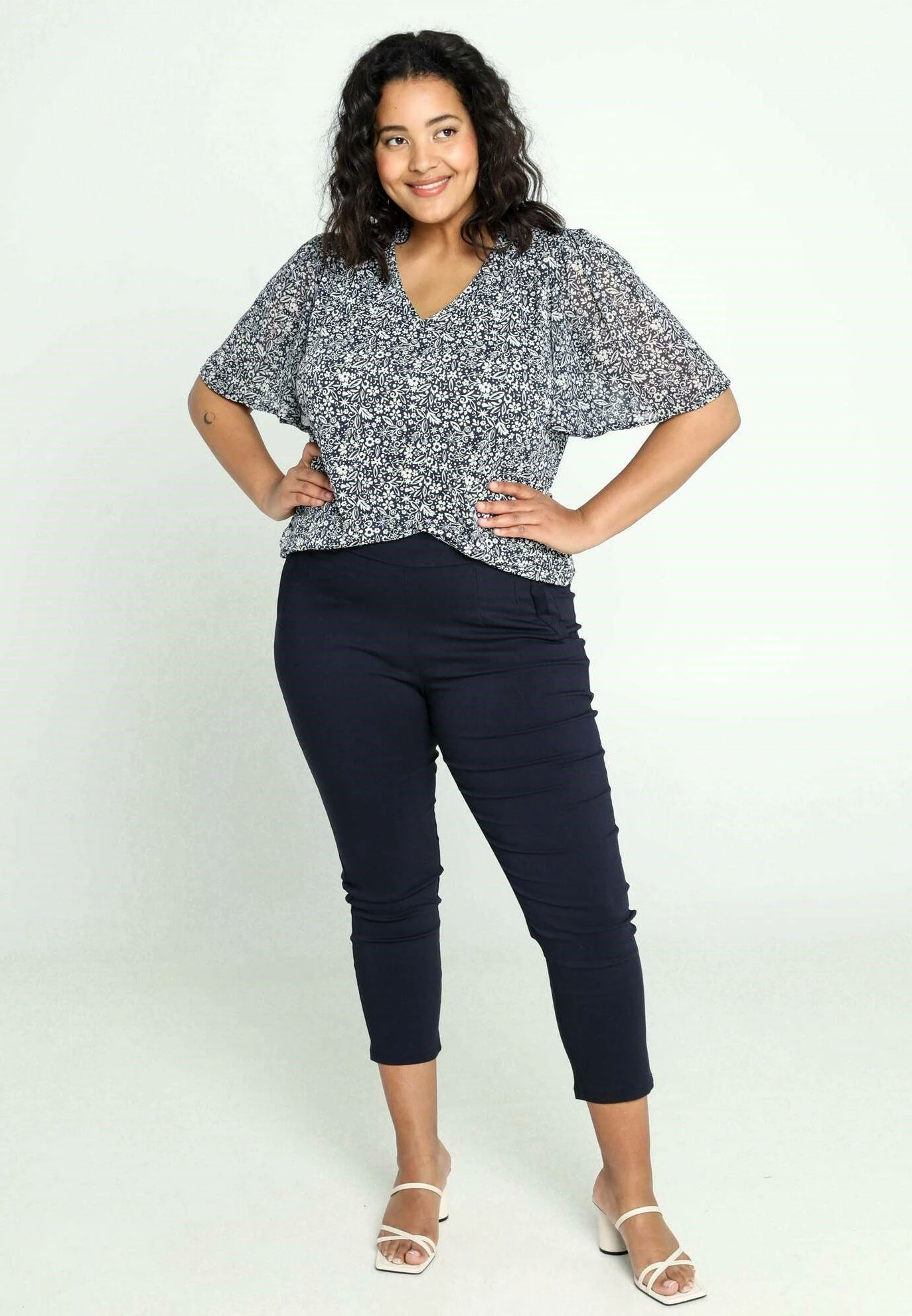 Avec Voile- Blouse - Navy 4 Avec Voile- Blouse - Navy - Afbeelding 2