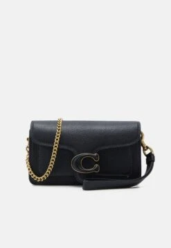 Coach Polished Pebble Tabby Wristlet - Handtas - Black