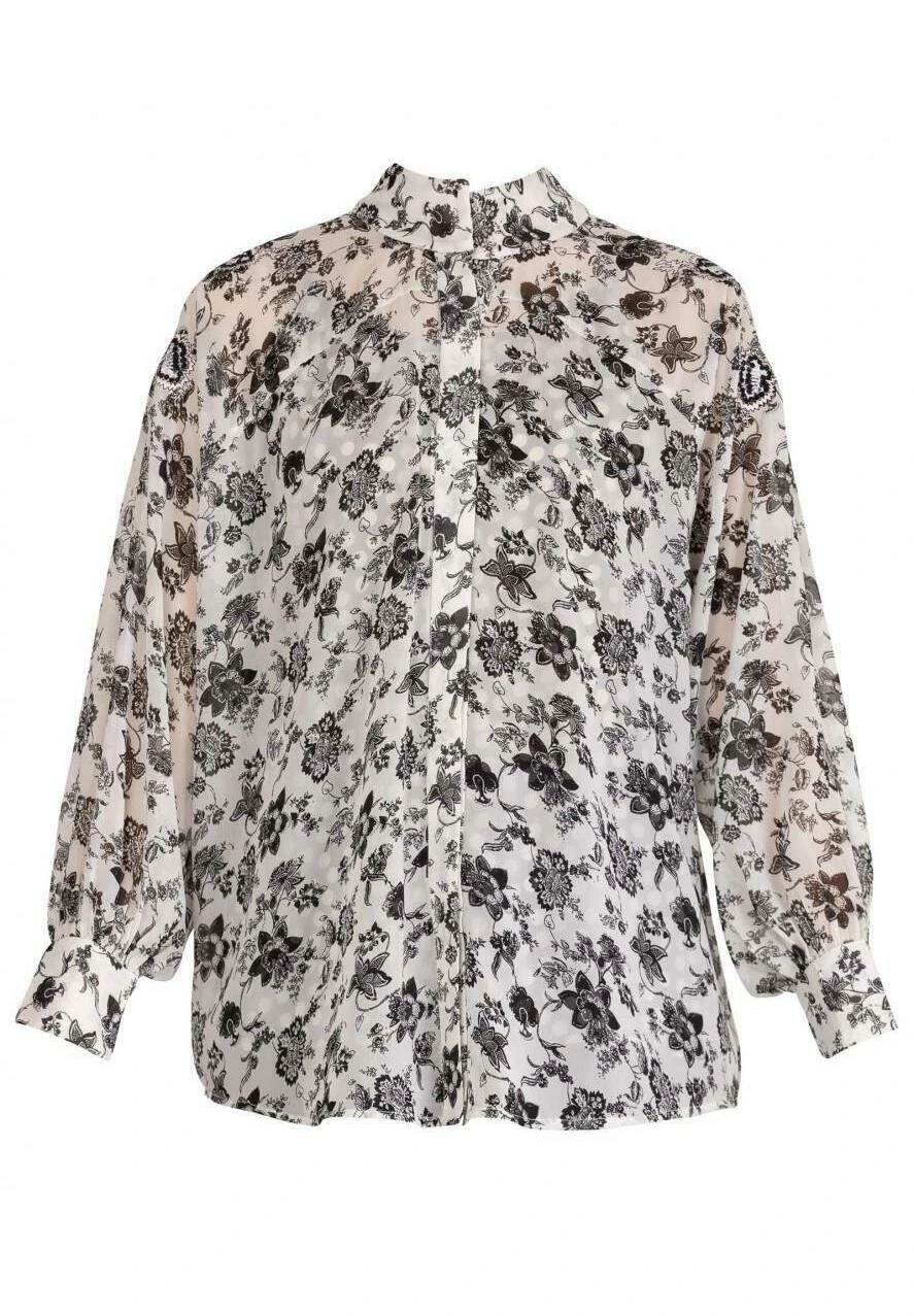 Manga Larga Con Estampado - Overhemdblouse - Blanco 8 Manga Larga Con Estampado - Overhemdblouse - Blanco - Afbeelding 6