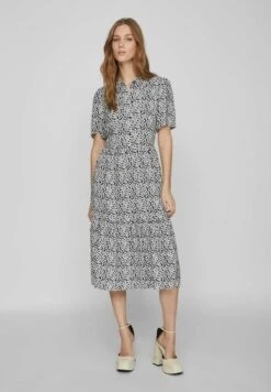 Vila Kurzärmeliges - Blousejurk - Cloud Dancer