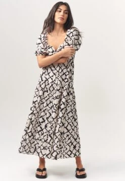 Darley - Maxi-Jurk - Black Tie Dye Check -Winkel Voor Damesmode 6d278c4b40f642fea91172888fe9e7fd