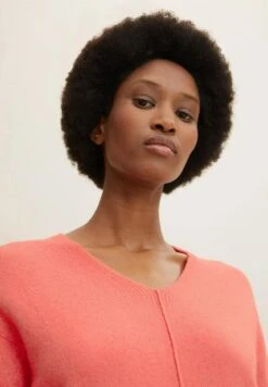 Tom Tailor Mit V Ausschnitt  - Trui - Smooth Papaya Red -Winkel Voor Damesmode 6d337695c6a84fd6815441725573a561