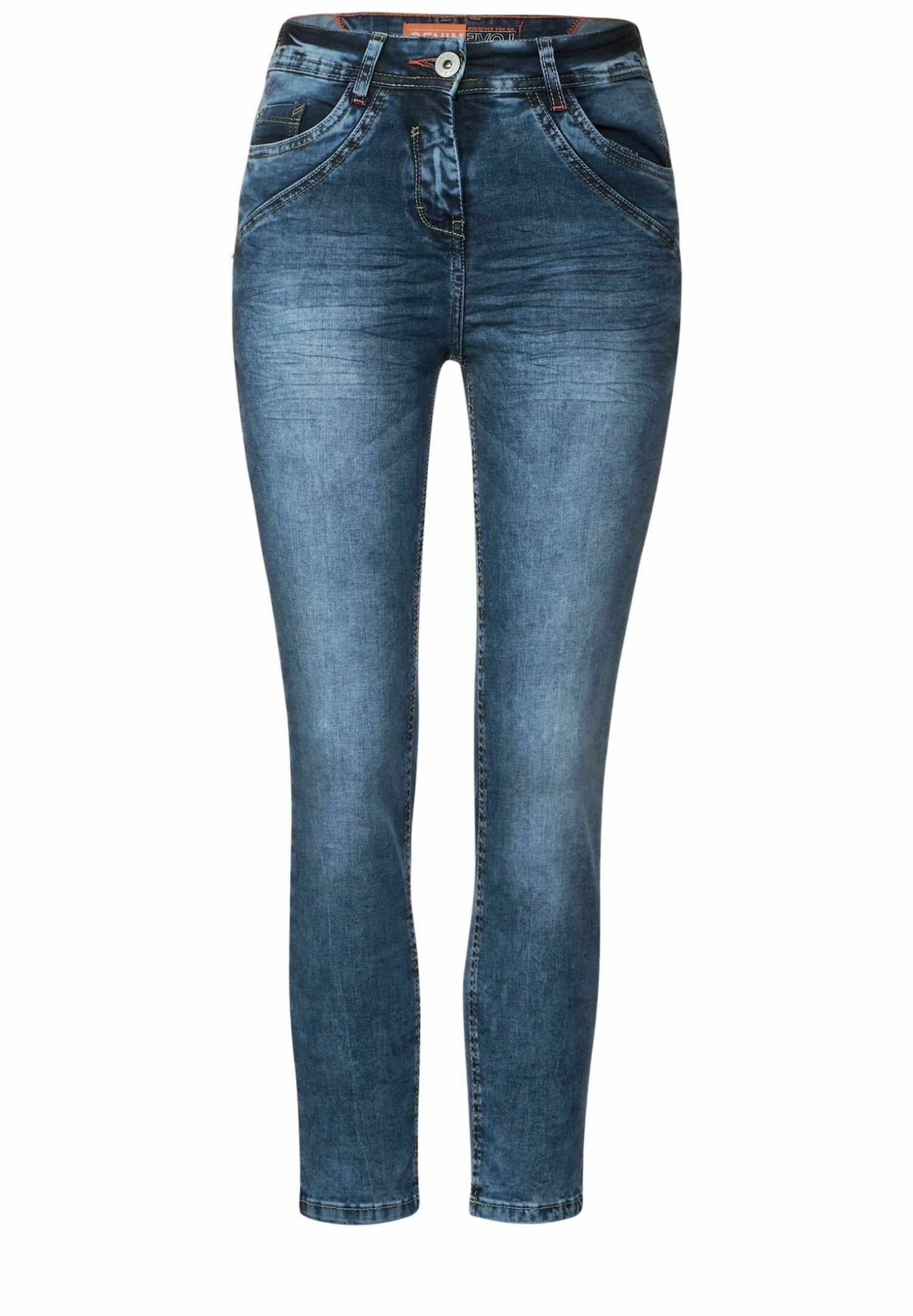 Cecil Slim Fit Jeans - Blau 6 Cecil Slim Fit Jeans - Blau - Afbeelding 4