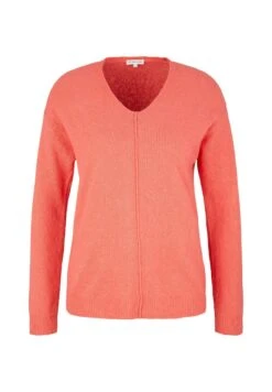Tom Tailor Mit V Ausschnitt  - Trui - Smooth Papaya Red -Winkel Voor Damesmode 732159b62f3b4f95b4905f3abc5fd822