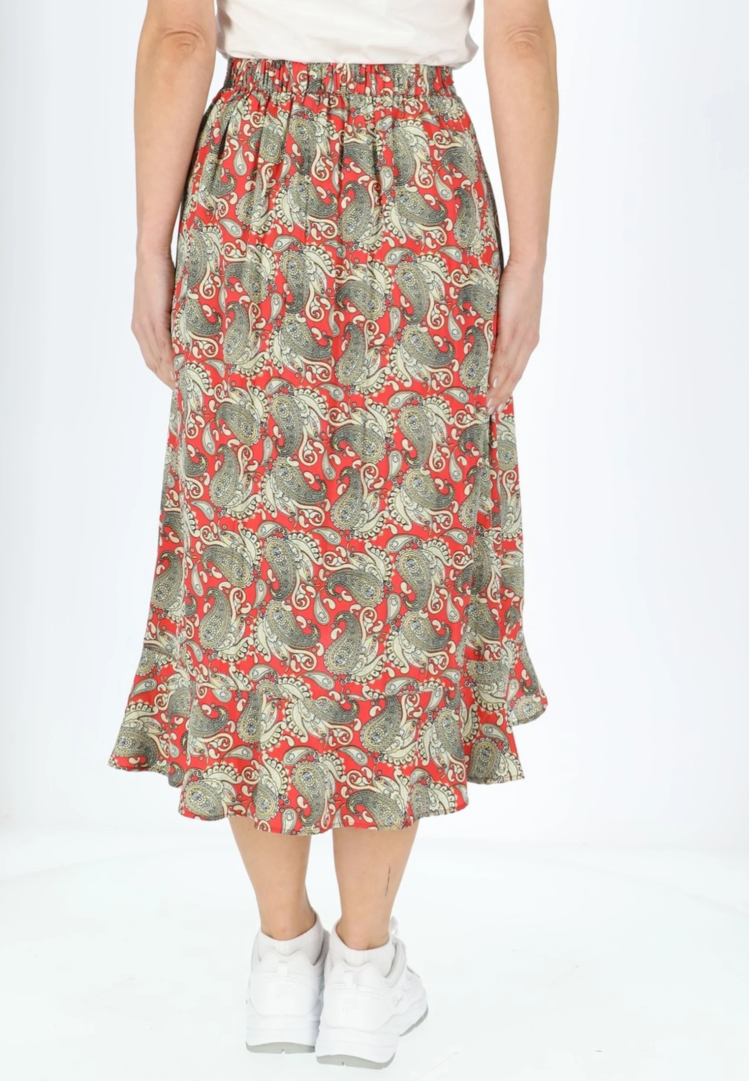 Sankt ClaudW - A-Lijn Rok - Paisley Raspberry 4 Sankt ClaudW - A-Lijn Rok - Paisley Raspberry - Afbeelding 2