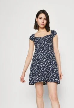 Hollister Co. Cap Sleeve Short Dress - Jurk - Dark Blue -Winkel Voor Damesmode 7514b9bd4b8244968eb6abc66b9ea8f2