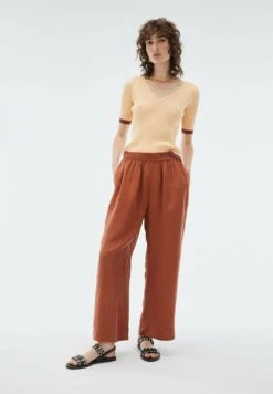 Short Sleeve- T-Shirt Basic - Light Yellow -Winkel Voor Damesmode 766b887ad89346bb9856d6565b6c2375