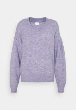 Vila Vinamsi Vneck Knit - Trui - Violet Tulip/Melange -Winkel Voor Damesmode 77658fa73af54d628952464221f6f792
