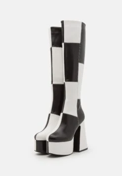 Lamoda Runway - Laarzen Met Hoge Hak - Black/White -Winkel Voor Damesmode 7d43d4dac38c494682580f9a78596f3b