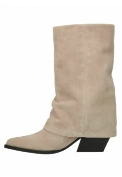 Mit Umschlag - Cowboy-/Bikerlaarzen - Beige