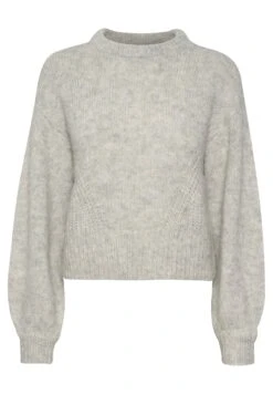 Gestuz Diankagz - Trui - Pearl Grey Mélange -Winkel Voor Damesmode 80fc79e3afbf445ba998d0b8d1fd99ed