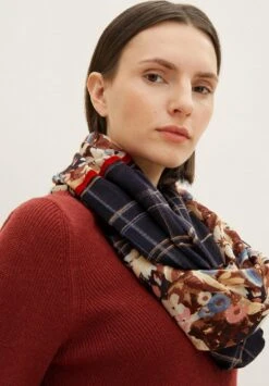 Tom Tailor Accessoire Gemusterter- Sjaal - Beige/Large Floral Design -Winkel Voor Damesmode 8247d35609114551bc52b7c2616a2215