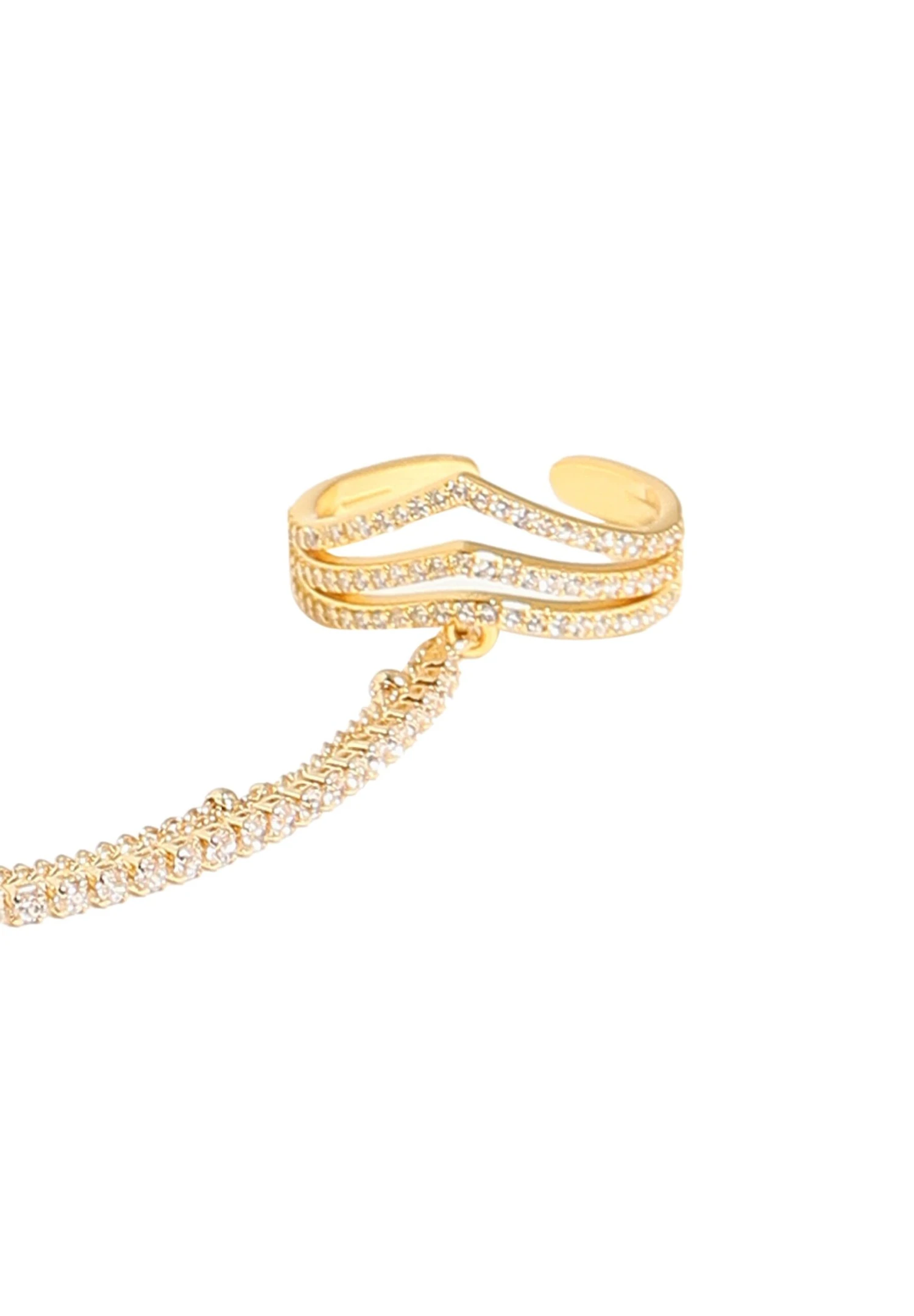 Finger Khole - Ring - Gold Coloured 6 Finger Khole - Ring - Gold Coloured - Afbeelding 4