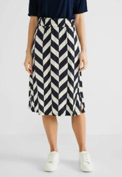 STREET ONE Mit Zick Zack Muster - A-Lijn Rok - Blau