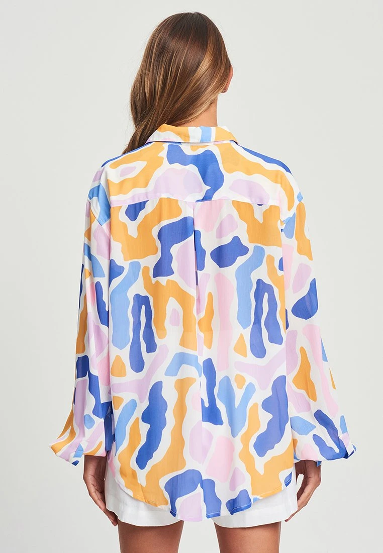 Tussah Selena - Overhemdblouse - Abstract Scandi Violet 6 Tussah Selena - Overhemdblouse - Abstract Scandi Violet - Afbeelding 4