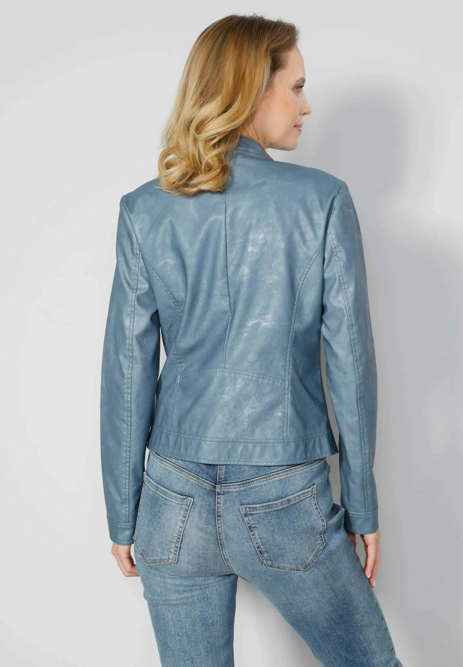 Leren Jas - Blau 5 Leren Jas - Blau - Afbeelding 3