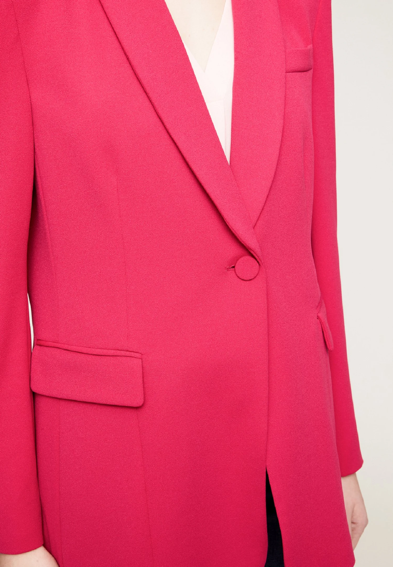 Du À Brillant À Simple - Halflange Jas - Fucsia 5 Du À Brillant À Simple - Halflange Jas - Fucsia - Afbeelding 3