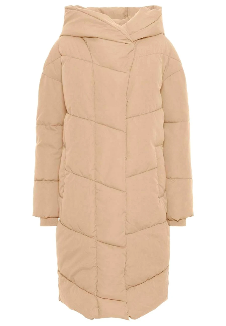 Noisy May Nmtally Long Jacket- Winterjas - Tigers Eye 8 Noisy May Nmtally Long Jacket- Winterjas - Tigers Eye - Afbeelding 6