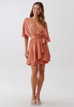 Tussah Edna- Jurk - Burnt Orange -Winkel Voor Damesmode 99f9962e2f844be1a898ab44b549c04b