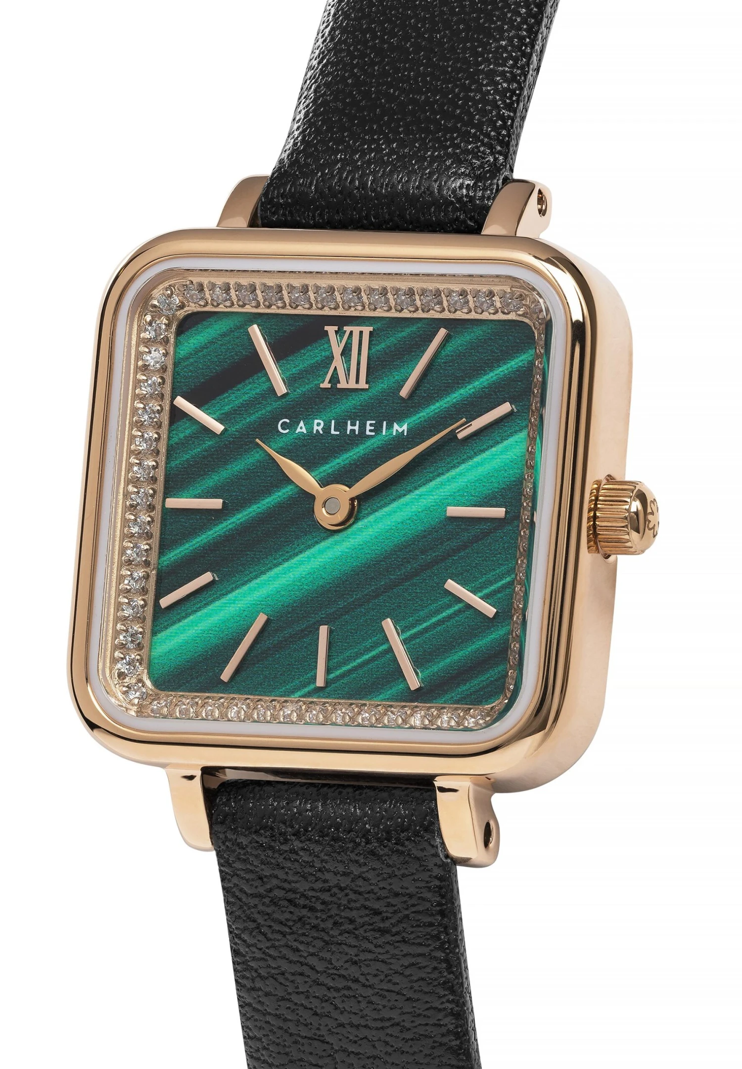 Horloge - Rose Gold Green Black 4 Horloge - Rose Gold Green Black - Afbeelding 2