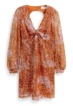 Next Long Sleeve Standard - Cocktailjurk - Sunset Orange -Winkel Voor Damesmode a03c621ee1e94c95a3007968178edd24