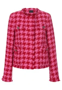 Mit Hahnentritt-Muster - Blazer - Leuchtpink Rot -Winkel Voor Damesmode a0ad9e24ca6545ca8cdf5f9455e6cf23