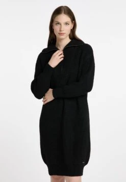 Dreimaster Etui-Jurk - Schwarz