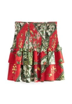 Next Shirred Standard - A-Lijn Rok - Red/Green/Botantical -Winkel Voor Damesmode a5e5647569434b3d8bceda012dcb76ce