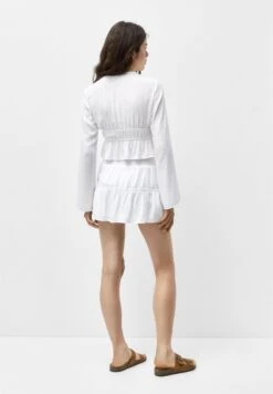 PULL & BEAR With Shirring And Ruffles - A-Lijn Rok - White -Winkel Voor Damesmode a65d0a0193ec478cae1ece6b6e1a38f8