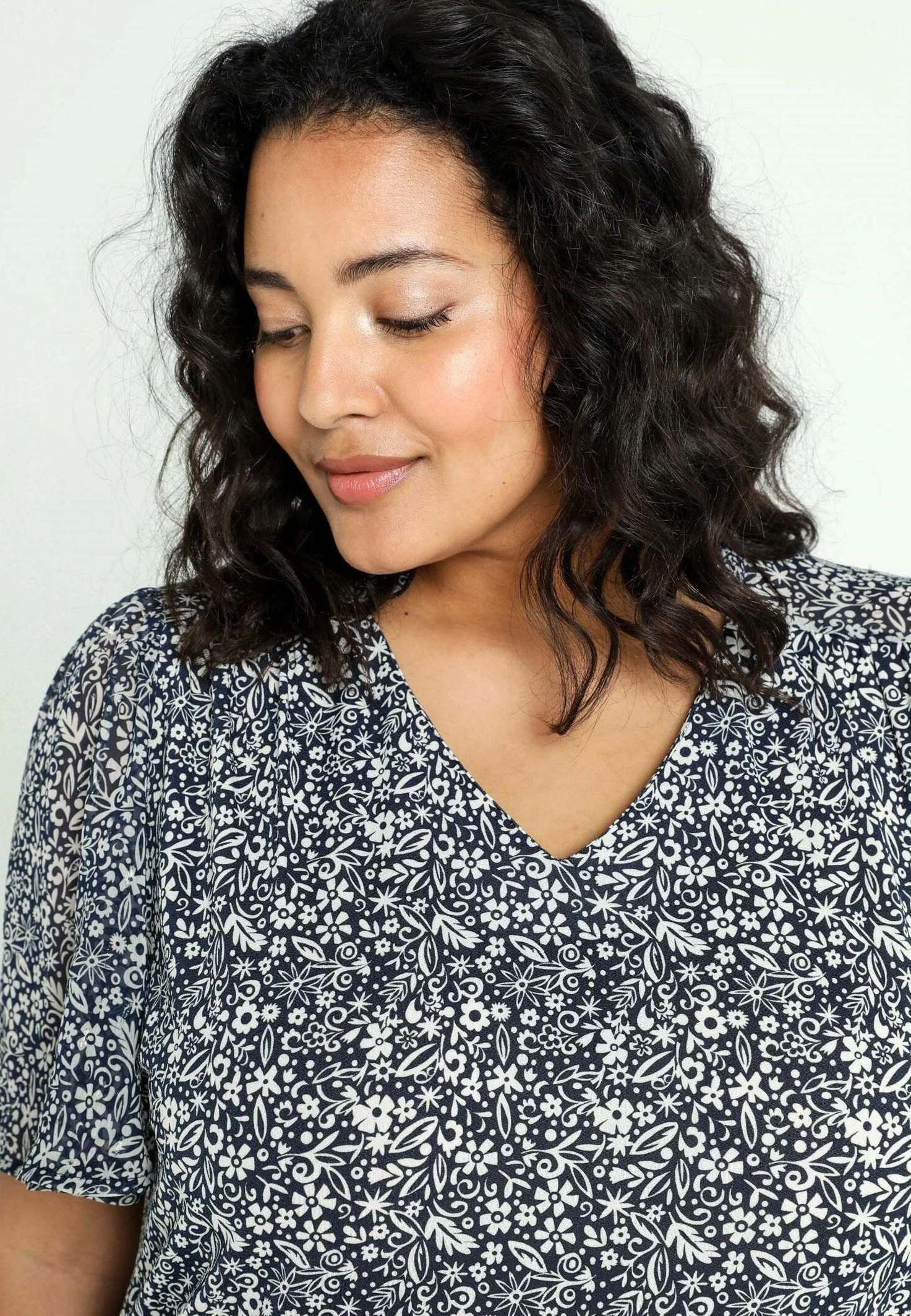 Avec Voile- Blouse - Navy 10 Avec Voile- Blouse - Navy - Afbeelding 8