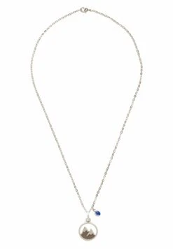 Gemshine Alpin Schneebedeckte Berg Gipfel - Saphir Outdoor - Ketting - Silver Coloured