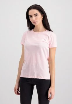 Alpha Industries Small Logo Wmn - T-Shirt Print - Pastel Pink