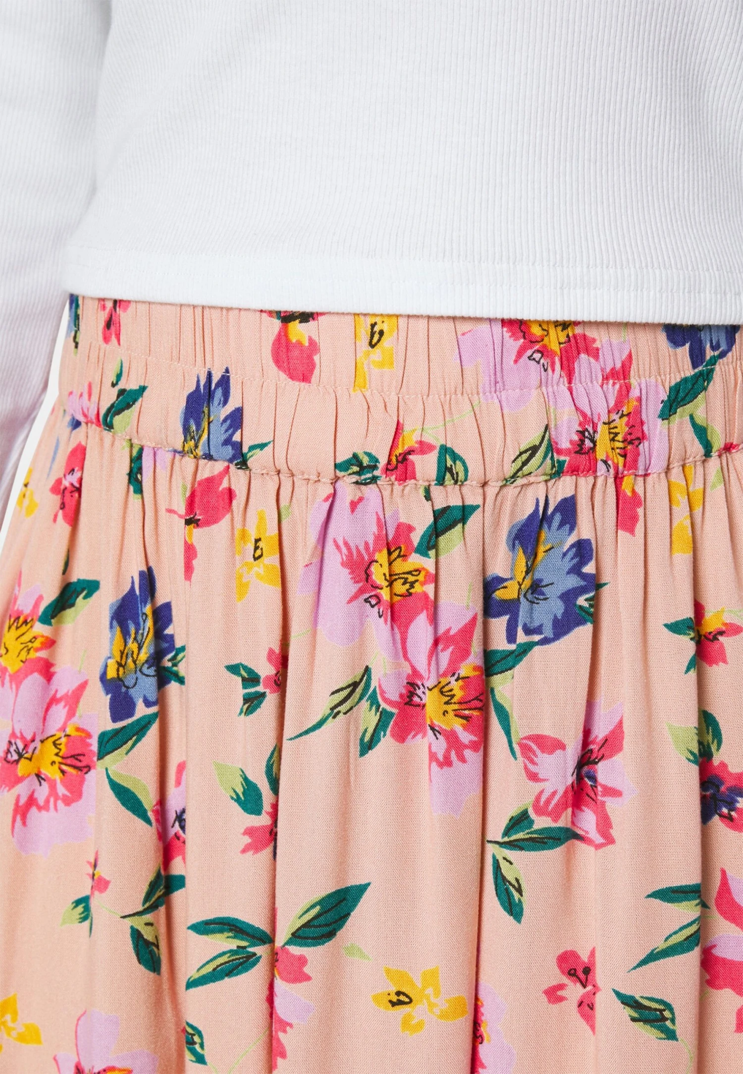 Pieces Petite Pcnya Midi Skirt- A-Lijn Rok - Misty Rose/Big Flower 7 Pieces Petite Pcnya Midi Skirt- A-Lijn Rok - Misty Rose/Big Flower - Afbeelding 5