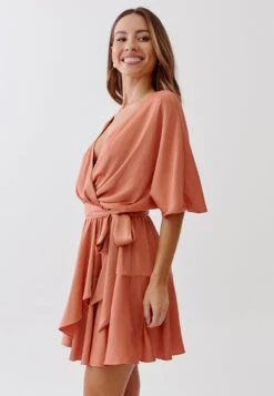 Tussah Edna- Jurk - Burnt Orange -Winkel Voor Damesmode afceb157624e4ef19a1121efbf159e43