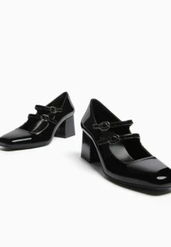 BERSHKA Mary Jane Block Heel - Klassieke Pumps - Black -Winkel Voor Damesmode b04bedc22f9c4202a7dc572adcd4d13e
