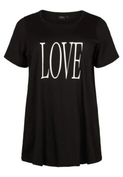 Zizzi OversizeMit Druck - T-Shirt Print - Black W Love -Winkel Voor Damesmode b135b3fb5be246b5b41092f119010c1b
