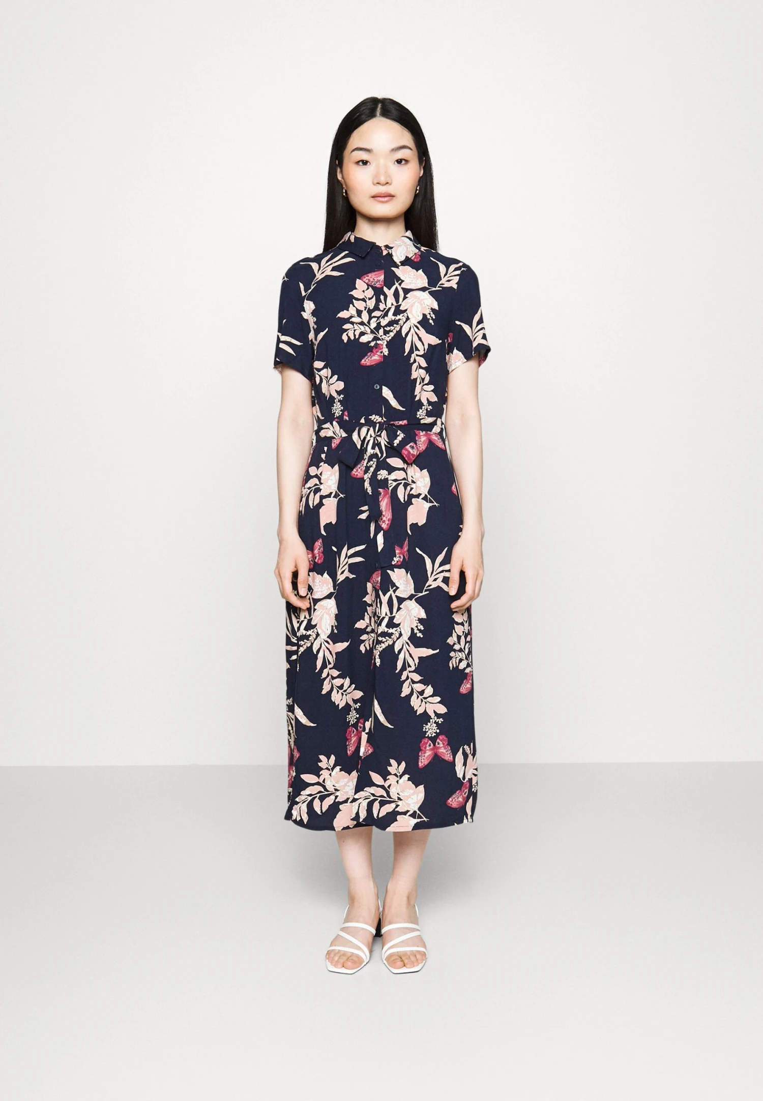 Vero Moda Petite Vmeasy Shirt Dress - Blousejurk - Night Sky 3 Vero Moda Petite Vmeasy Shirt Dress - Blousejurk - Night Sky