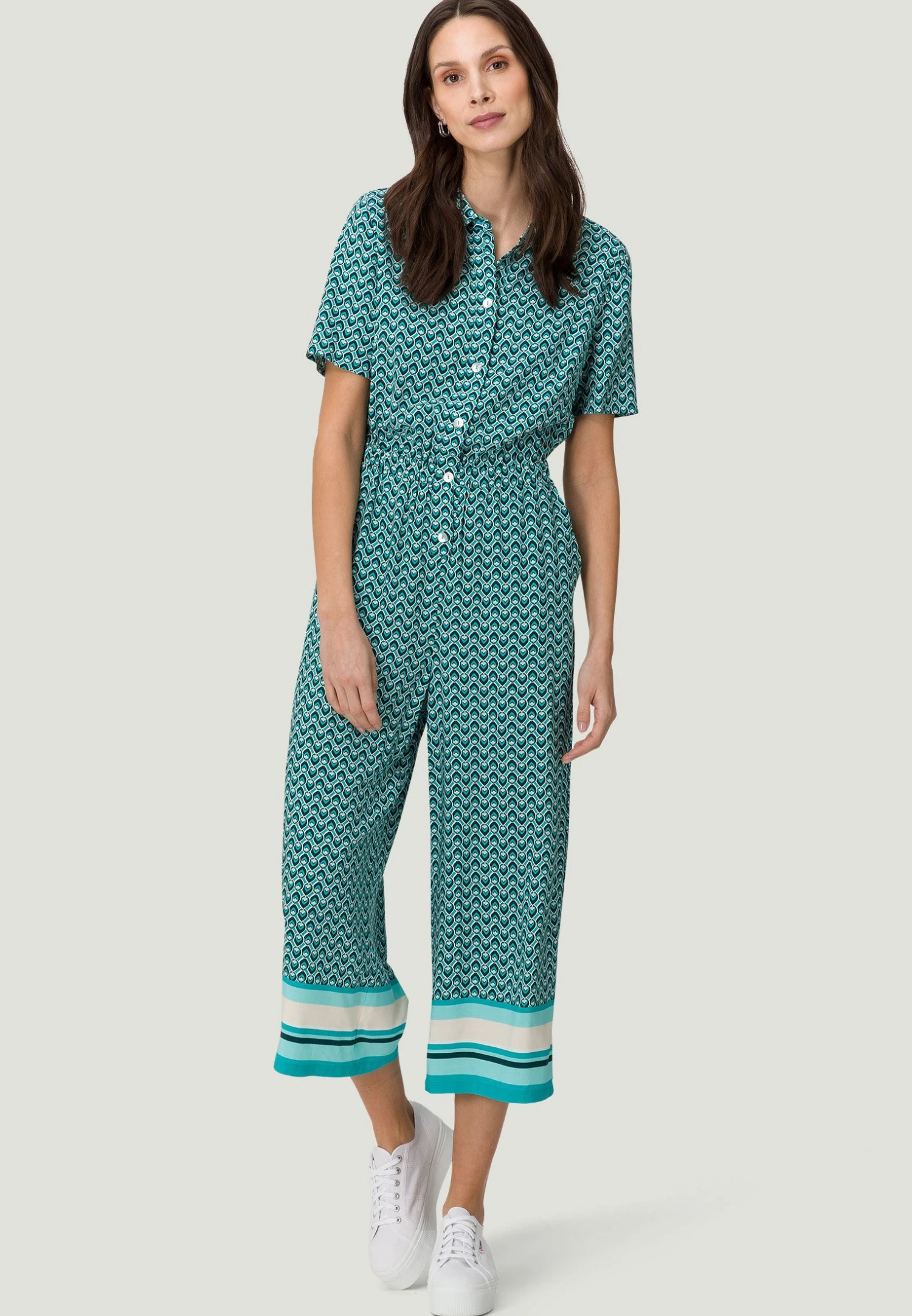 Zero Mit Knopfleiste - Jumpsuit - Dark Greengreen 4 Zero Mit Knopfleiste - Jumpsuit - Dark Greengreen - Afbeelding 2