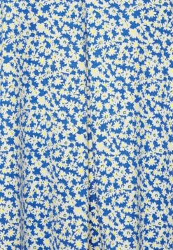 Floral Print Pleat Front - Top - Baby Blue -Winkel Voor Damesmode bacec0b7c0d442f5966fa95112425194